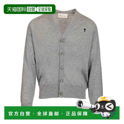 1h可退 香港直邮Ami Paris 男士针织衫 HKC384KN00390504 CO 灰色