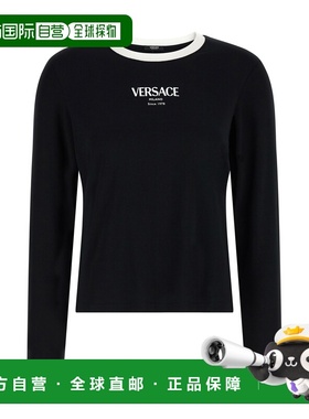 1h可退 香港直邮versace 范思哲 女士 ' Logo' T恤 10228871A1668