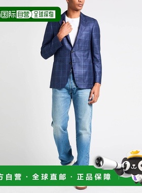 1h可退 香港直邮Canali 康钠丽 男士 西装外套 blue蓝色 舒适时尚