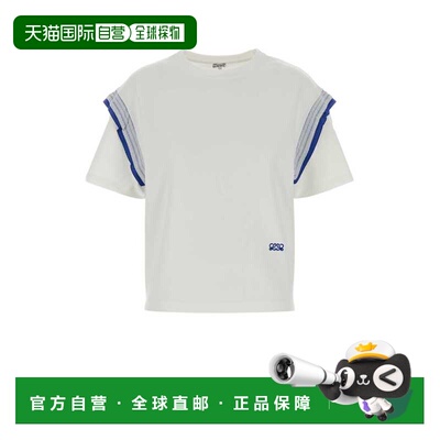 香港直邮LOEWE 罗意威 女士 白色棉质T恤 S540Y22X90WHITE