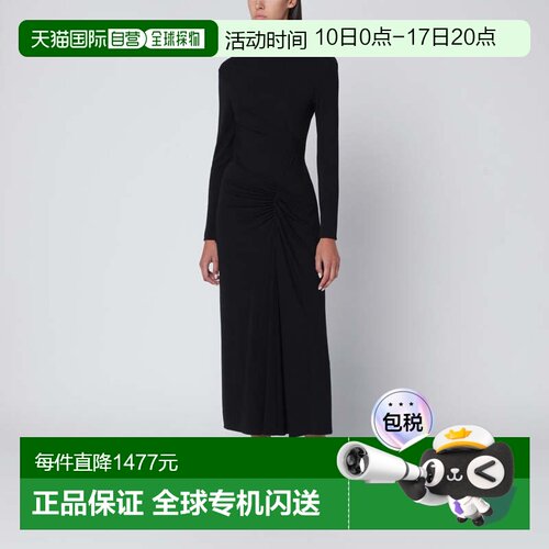 1h可退 香港直邮Simkhai 女士 Ferrera dress 垂褶毛线衫(黑色) 1