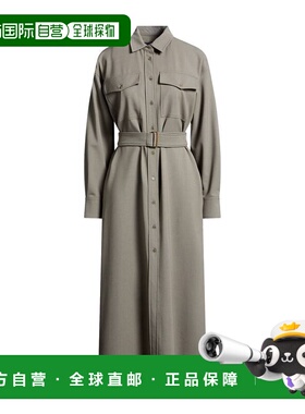 1h可退 香港直邮Weekend Max Mara 女士 衬衫式连衣裙 green绿色