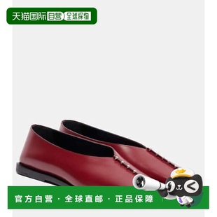 吉尔 Sander 桑达 女士 1h可退 精饰皮质芭蕾舞鞋 香港直邮Jil