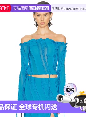 1h可退 香港直邮Blumarine 蓝色情人 女士 长袖上衣 A522C385A