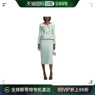 香港直邮Self-Portrait 女士 圈圈精裁中长连衣裙 RS24046MBL