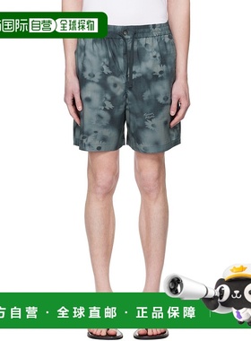 1h可退 香港直邮MAISON KITSUNE 男士 蓝色 Elasticated 短裤 OM0