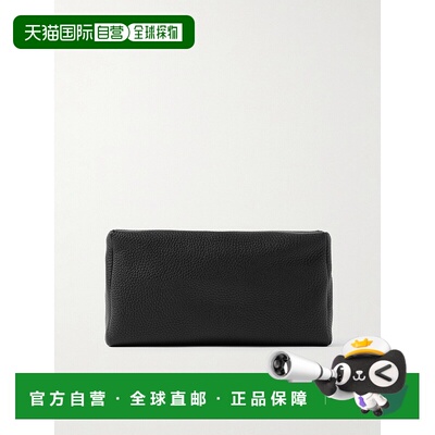 1h可退 香港直邮The Row 女士 织纹皮革手包 W1867L624 black黑色