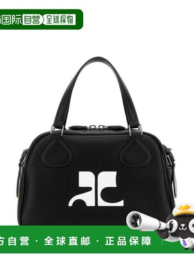 1h可退 香港直邮Courreges 女士 REEDITION 黑色皮革手袋 PERGSA0