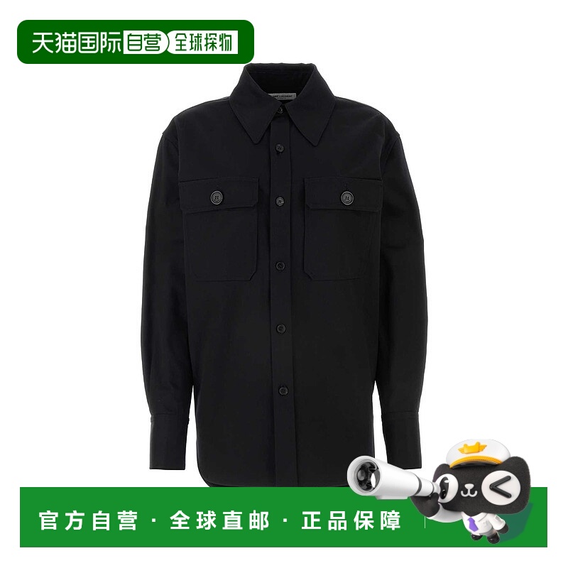 1h可退 香港直邮Saint Laurent 圣罗兰 女士 尖领长袖衬衫 786696