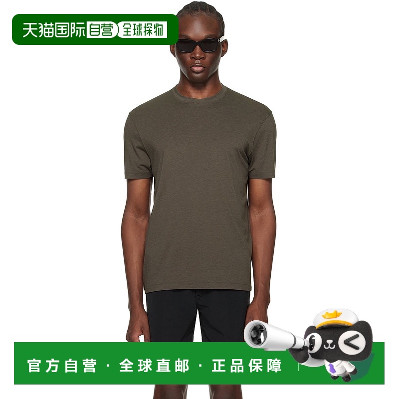 香港直邮Tom Ford 汤姆 福特 男士 灰色圆领 T 恤 JCS004JMT002S2