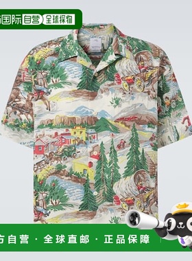 1h可退 香港直邮Visvim 维斯维木 男士 Crosby 印花真丝混纺保龄