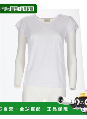 1h可退 香港直邮ISABEL MARANT 女士 白色亚麻T恤 TS0014FBB1N17E