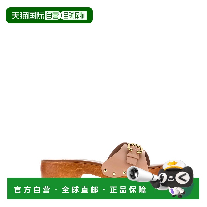 香港直邮Chloe 蔻依 女士 Jeanette 粉色皮质木屐 CH25A12JLS6E4