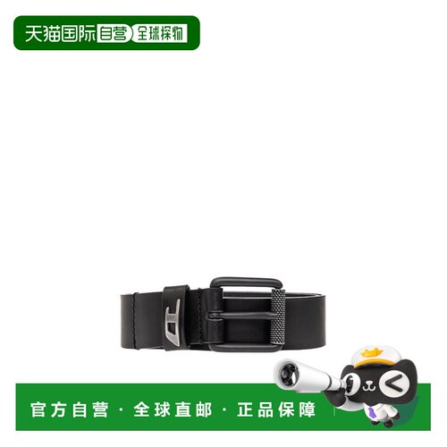 1h可退 香港直邮DIESEL 男士腰带 X09396P1506T8013 AW2025 黑色