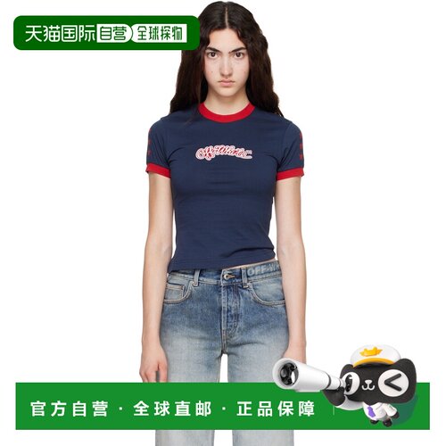 香港直邮off-white 女士 海军蓝 Star Fitted T恤 2FA00591TW493S