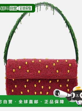 香港直邮Staud 女士 Tommy 珠饰肩包 red红色 舒适时尚手提包