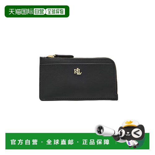 美国直邮Lauren Ralph Lauren 女士 L-Zip 皮革卡套卡包