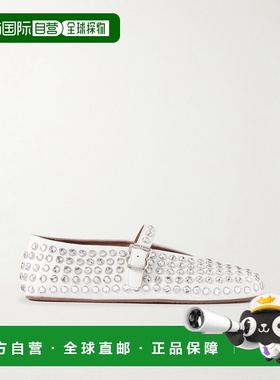 1h可退 香港直邮alaia 女士 圆头平底鞋 AA3A029CK116 white白色