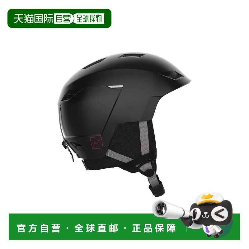 自营欧洲直邮Salomon Icon女士黑色聚碳酸酯滑雪头盔