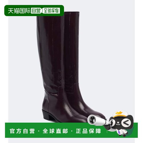 香港直邮Jimmy Choo 周仰杰 女士 Mave 皮质及膝靴子