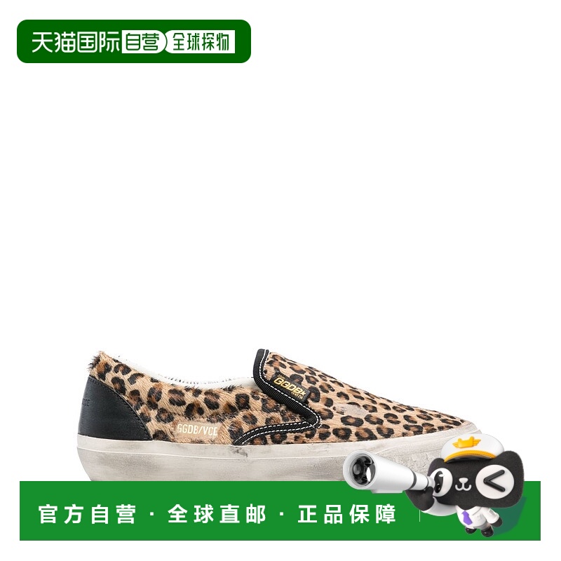 欧洲直邮1h可退 golden goose deluxe brand女士 低帮豹纹休闲鞋