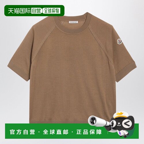 香港直邮Moncler 盟可睐 女士 插肩羊毛T恤 9C00001M118020U
