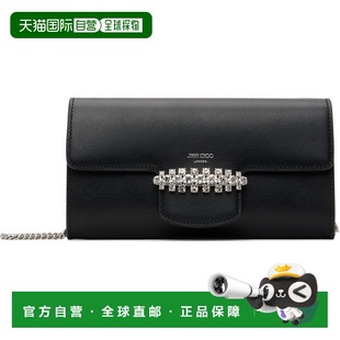1h可退 香港直邮Jimmy Choo 周仰杰 女士 黑色 Bing Wallet Chain