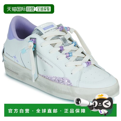 欧洲直邮Crime London  女鞋 低帮板鞋 春夏 白色 SK8 DELUXE