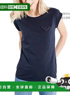 香港直邮Emporio Armani 圆领徽标T恤 3Z2T61J07Z短袖下摆