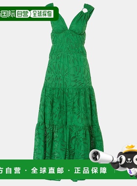 1h可退 香港直邮FARM RIO 女士 Monstera 层叠棉质长款连衣裙长裙
