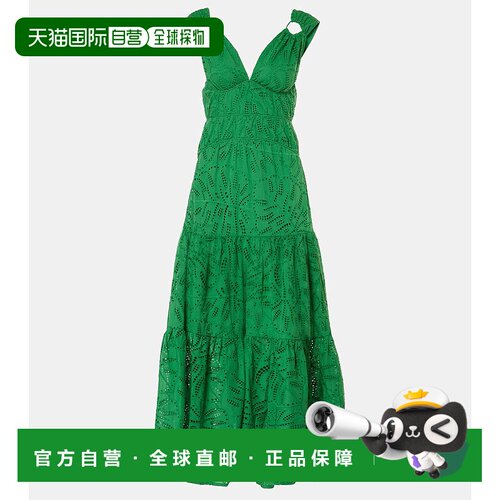 1h可退 香港直邮FARM RIO 女士 Monstera 层叠棉质长款连衣裙长裙