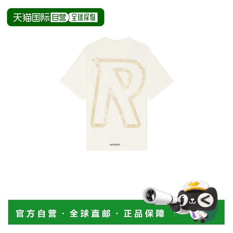 1h可退 香港直邮Represent 男士 Masking Tape Initial T恤 MLM42