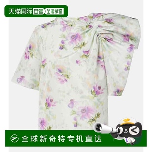 花朵垂褶上衣 1h可退 女士 香港直邮LOEWE colorful花色 罗意威