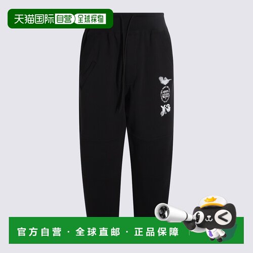 1h可退 香港直邮Y-3 男士运动裤 JX7267 SS2026 黑色 卷边运动裤
