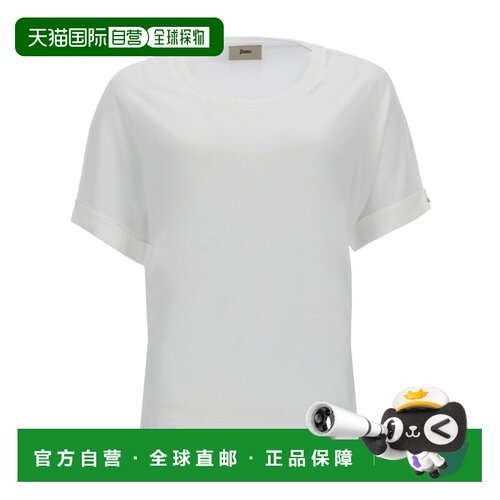 香港直邮HERNO 女士T恤 JG000312D520561000 SS2026 白色 COTTON