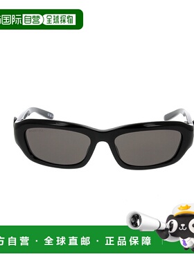 1h可退 香港直邮Balenciaga 巴黎世家 男士 黑色 Bolt 太阳镜 BB0