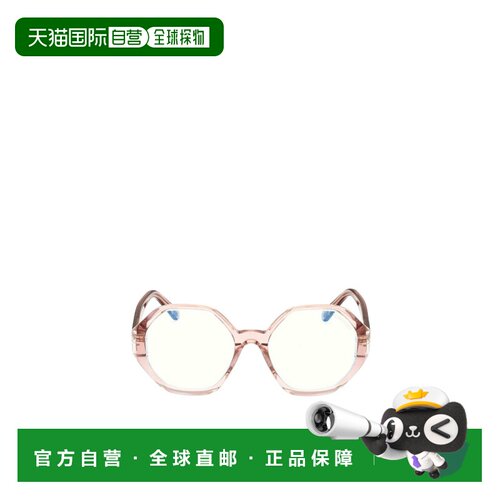 香港直邮TOM FORD 女士眼镜 FT5967072 SS2025 白色 徽标平光镜