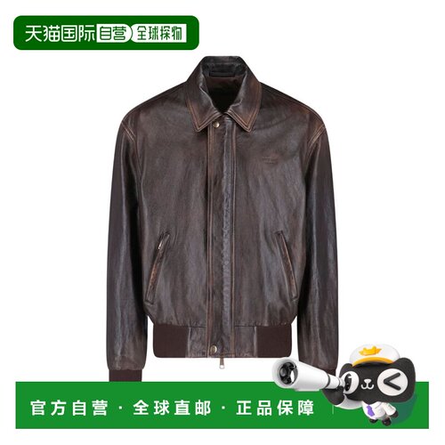香港直邮PRADA 男士外套 UPW622OOO16ILF0003 AW2026 棕色皮衣