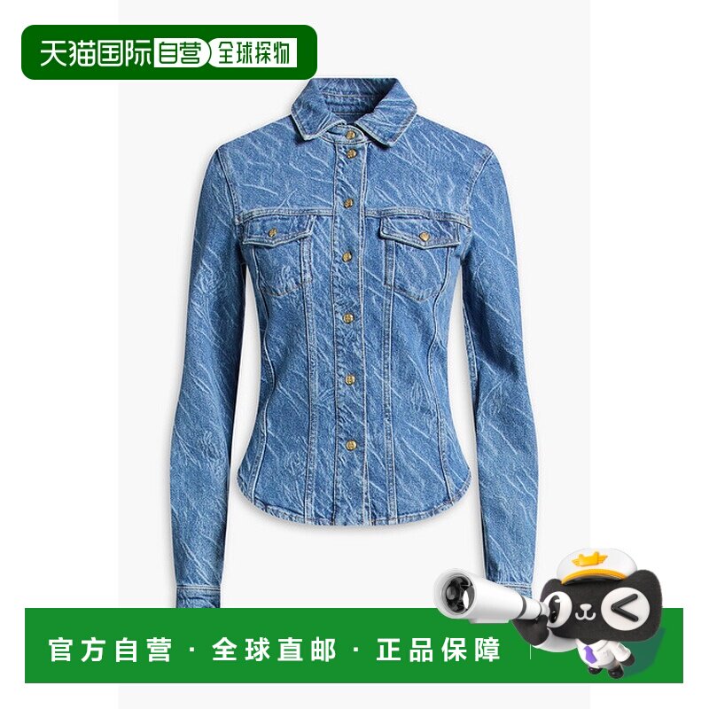 香港直邮GANNI 甘尼 女士 牛仔布衬衫 J17316984566MIDBLUESTONE