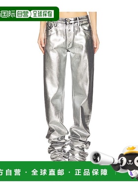 1h可退 香港直邮The Attico 女士 腰带环牛仔长裤 250WCP00214DDD