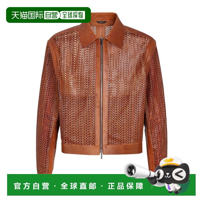 1h可退 香港直邮FENDI 男士夹克 FPJ005AB72F0QB3 AW2020 棕色 JA