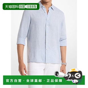 1h可退 香港直邮MICHAEL KORS 男士衬衫 CF5409I4YT436 SS2026 蓝