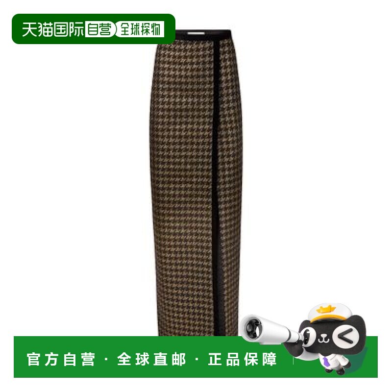 自营欧洲直邮NINA RICCI 千鸟格花呢长半身裙羊毛正品时尚舒适高