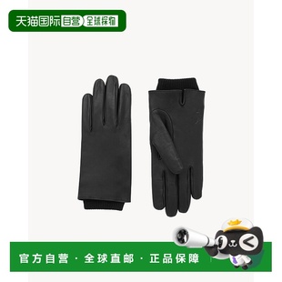 皮革和羊毛袖 CASSANDRE 口手套 2025 欧洲直邮YSL