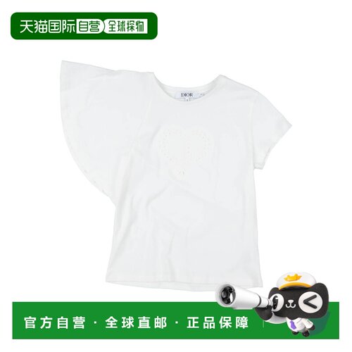 香港直邮DIOR 迪奥 女童 T恤童装 white白色 舒适时尚