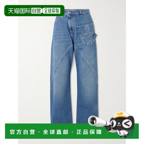 1h可退 香港直邮J.W.Anderson女士旋褶工装牛仔裤DT0102PG1735低