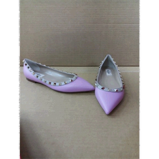 【99新未使用】香港直邮Valentino 铆钉休闲平底鞋 RW2S0403VOD