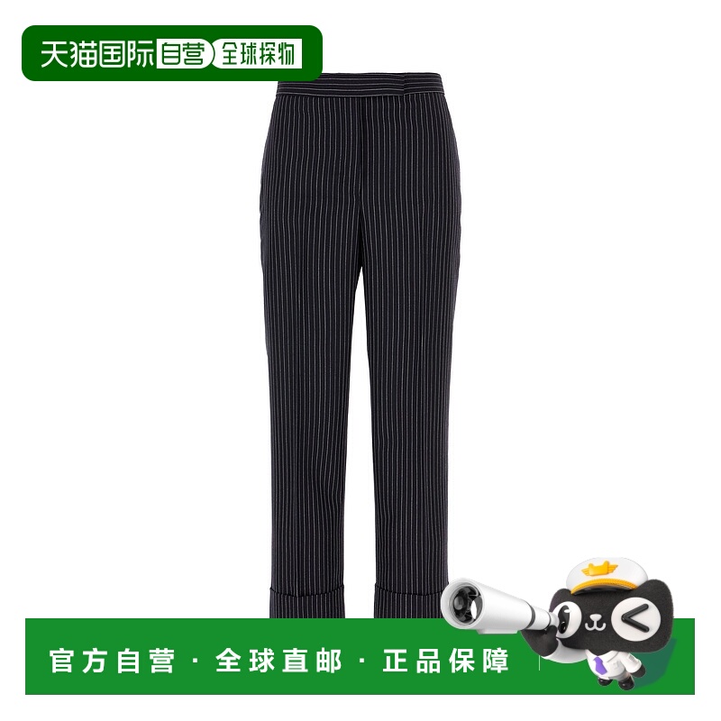 1h可退 香港直邮Thom Browne 汤姆 布朗 女士 刺绣弹力棉质长裤 F