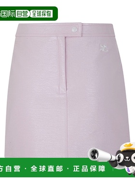 香港直邮Courreges 徽标半身裙 PERCJU001VY0014包臀裙a字裙