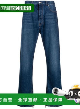 1h可退 香港直邮off-white 男士 蓝色褪色牛仔裤 OMYA177F23DEN00